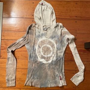 Hard Tail ribbed lightweight tie dye hoodie
